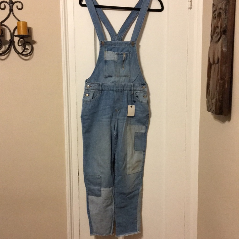 Zara Patchwork Denim Overall *NWT*